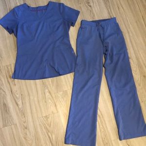 HEALING HANDS CEIL BLUE SCRUB SET